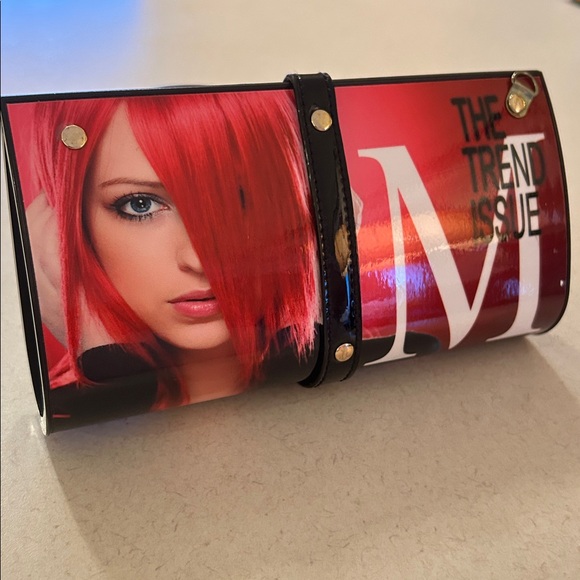 M The Trend Issue Fashion Magazine Style Clutch Structured Crossbody Handbag - Picture 8 of 12